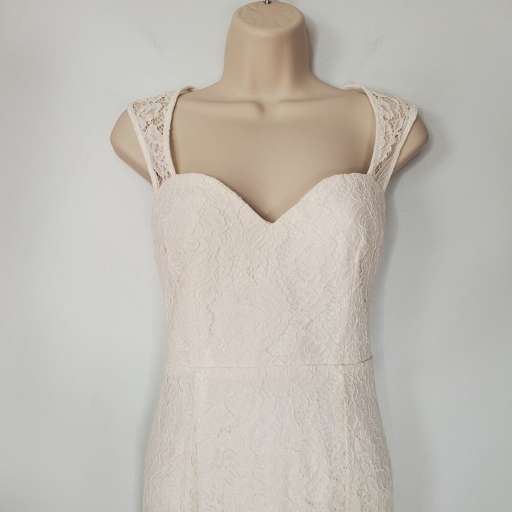 Lulus Rosetta Floral Lace Sweetheart Mermaid Maxi Dress White 24949 Size Medium - Picture 6 of 12